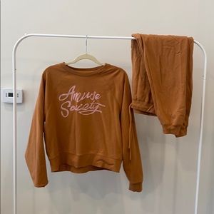 Amuse society sweat set